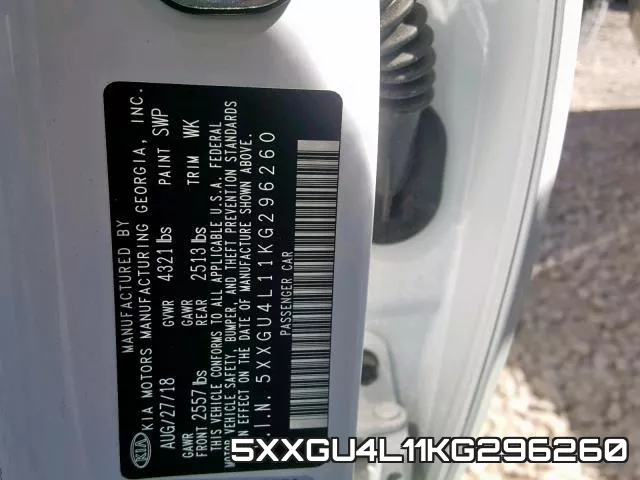 5XXGU4L11KG296260 фото 2
