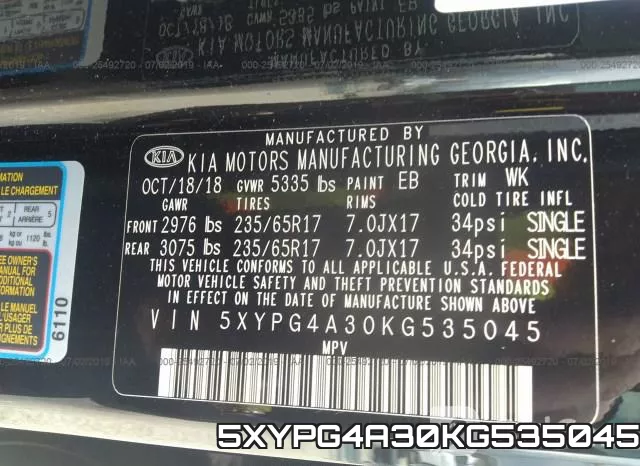 5XYPG4A30KG535045 фото 9
