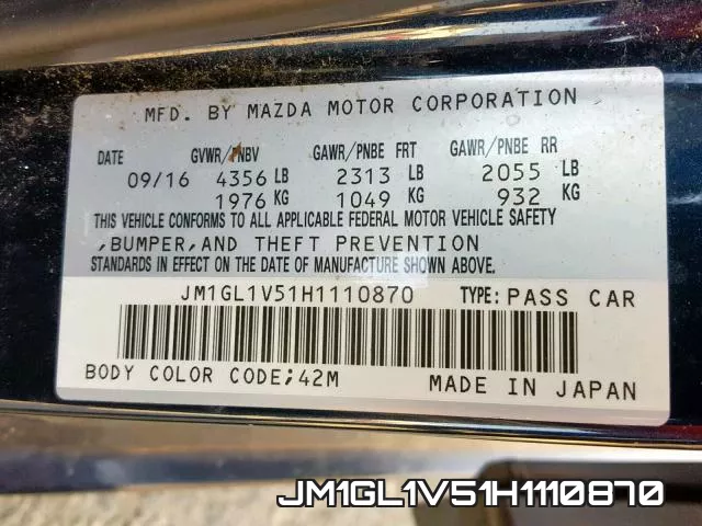 JM1GL1V51H1110870 фото 2
