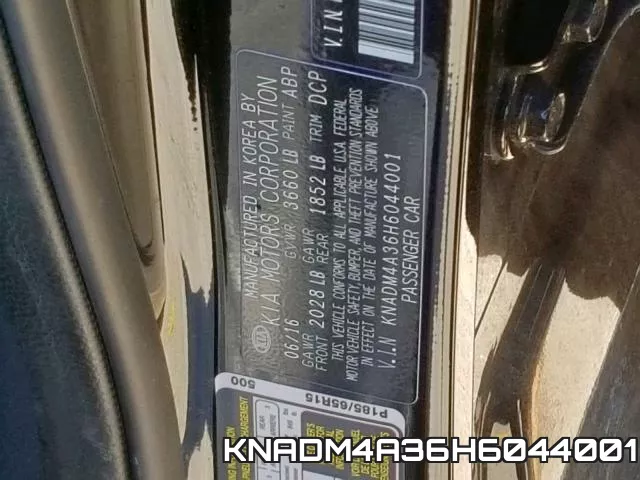 KNADM4A36H6044001 фото 2