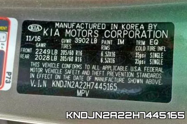KNDJN2A22H7445165 фото 2