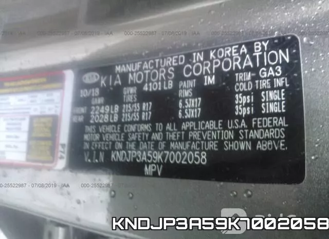 KNDJP3A59K7002058 фото 10
