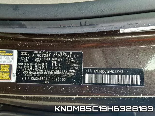 KNDMB5C19H6328183 фото 2