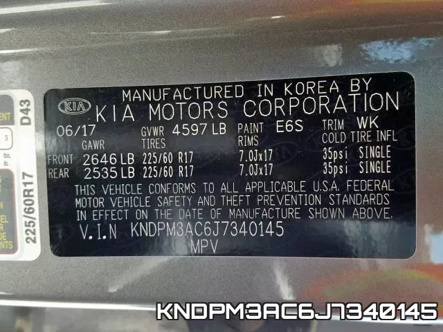 KNDPM3AC6J7340145 фото 2
