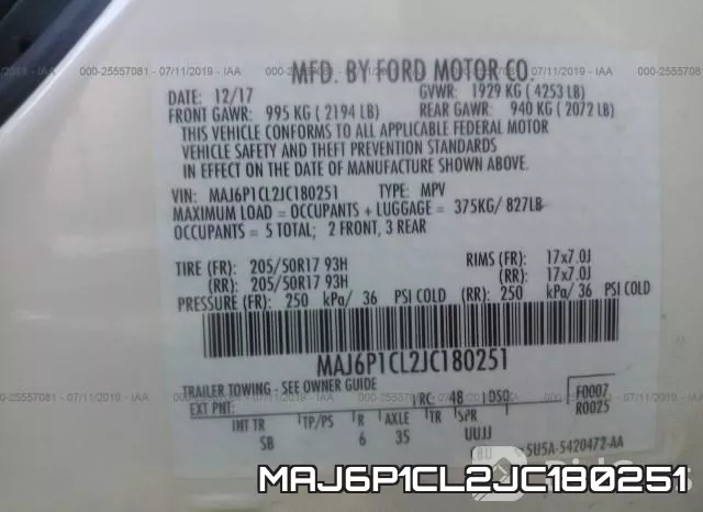 MAJ6P1CL2JC180251 фото 10