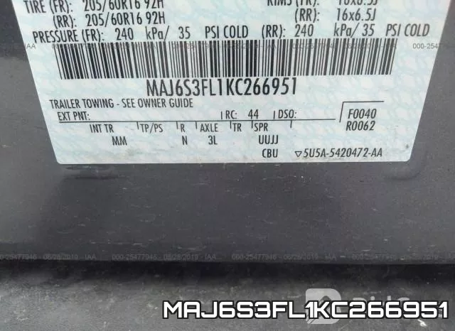 MAJ6S3FL1KC266951 фото 10