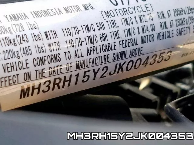 MH3RH15Y2JK004353 фото 2
