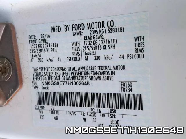 NM0GS9E77H1302648 фото 2