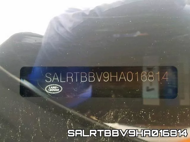 SALRTBBV9HA016814 фото 2