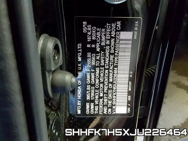 SHHFK7H5XJU226464 фото 2