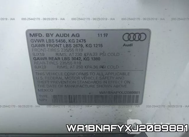 WA1BNAFYXJ2089881 фото 10