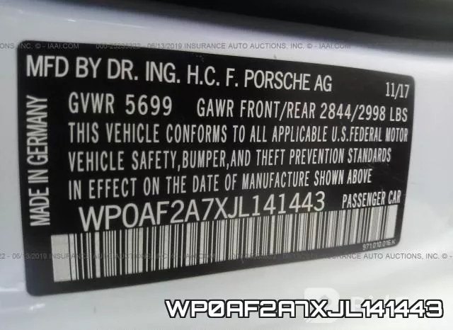 WP0AF2A7XJL141443 фото 10