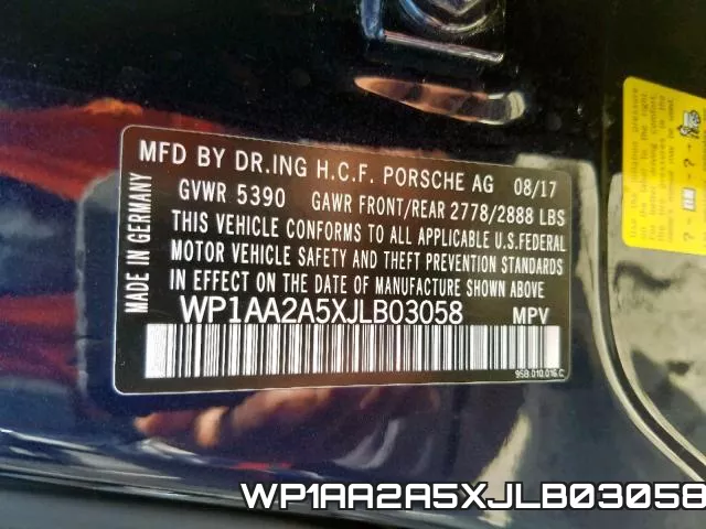 WP1AA2A5XJLB03058 фото 2