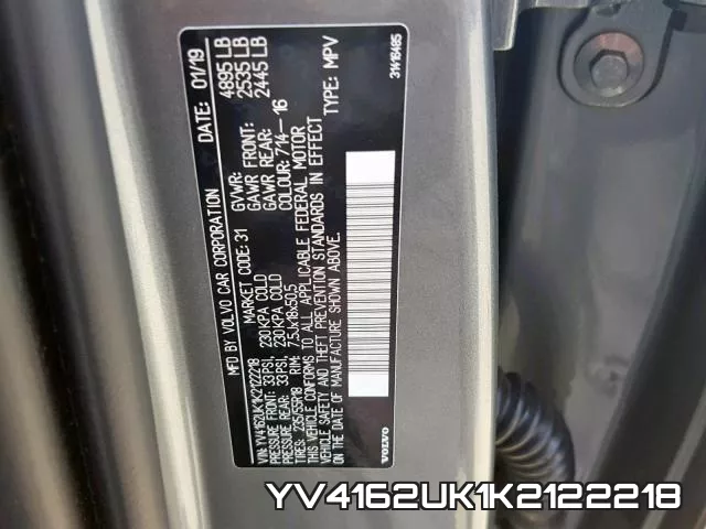 YV4162UK1K2122218 фото 2