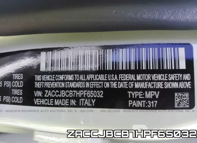 ZACCJBCB7HPF65032 фото 10