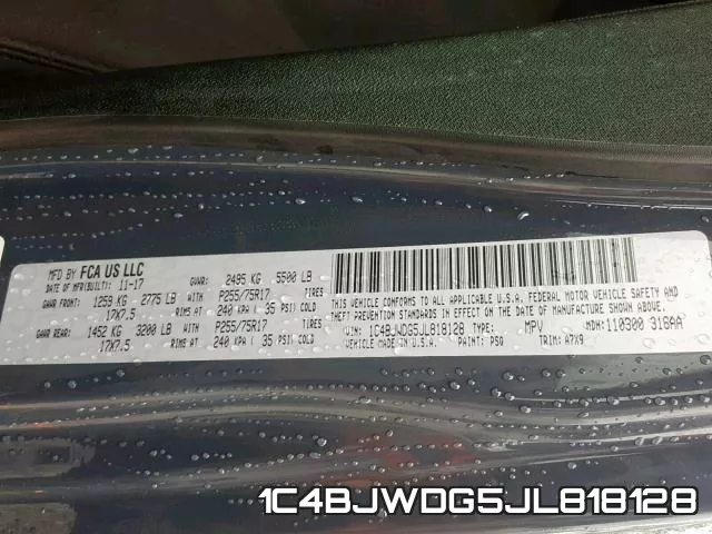 1C4BJWDG5JL818128 фото 2