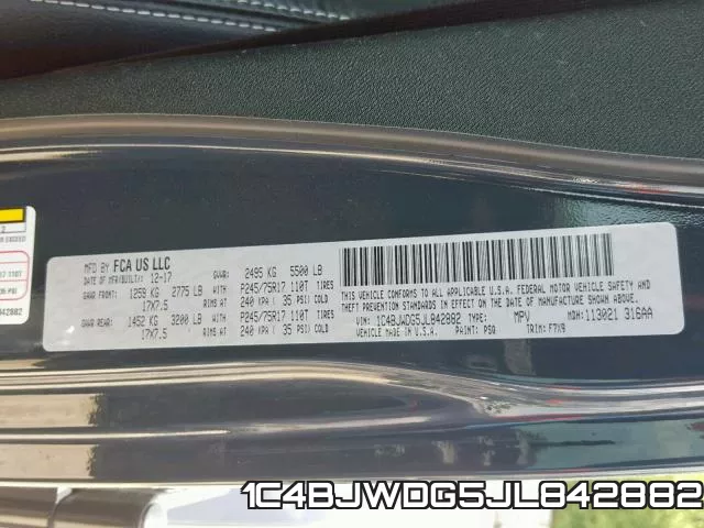 1C4BJWDG5JL842882 фото 2