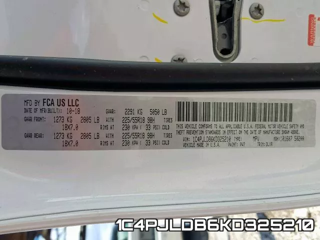 1C4PJLDB6KD325210 фото 2
