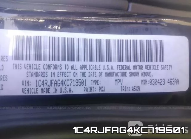 1C4RJFAG4KC719501 фото 10