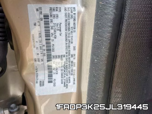 1FADP3K25JL319445 фото 2