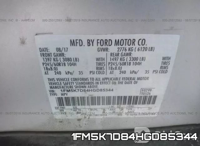 1FM5K7D84HGD85344 фото 10