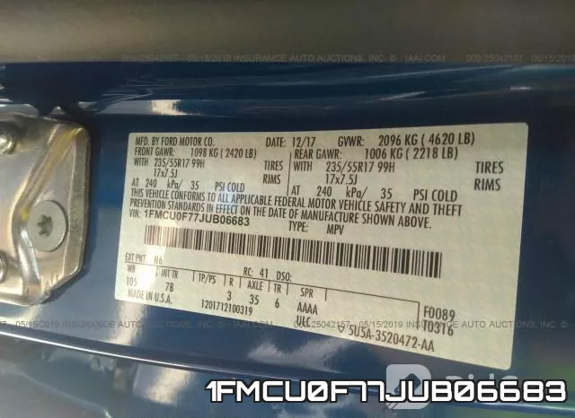 1FMCU0F77JUB06683 фото 10