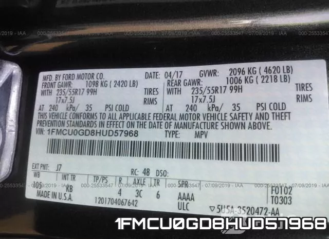 1FMCU0GD8HUD57968 фото 10
