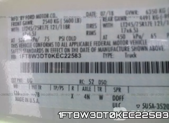 1FT8W3DT0KEC22583 фото 10