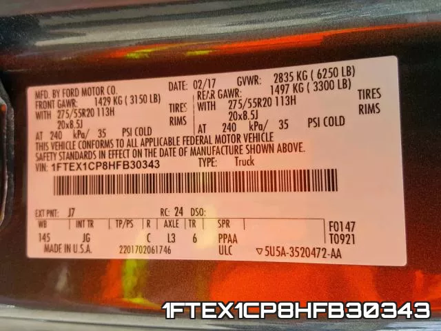 1FTEX1CP8HFB30343 фото 2