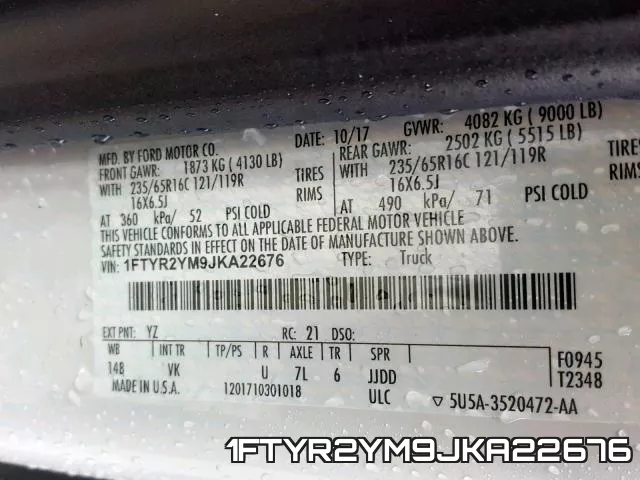 1FTYR2YM9JKA22676 фото 2