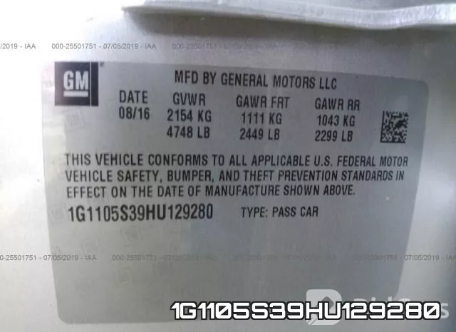 1G1105S39HU129280 фото 10