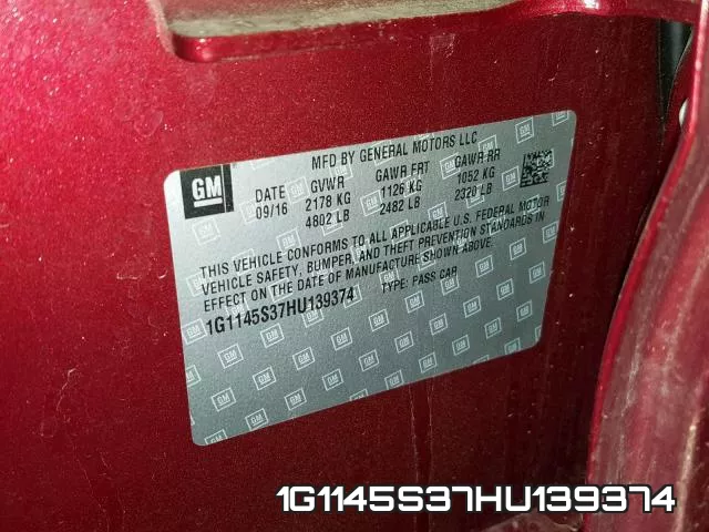 1G1145S37HU139374 фото 2