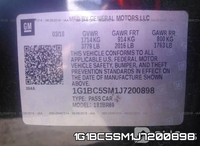 1G1BC5SM1J7200898 фото 10