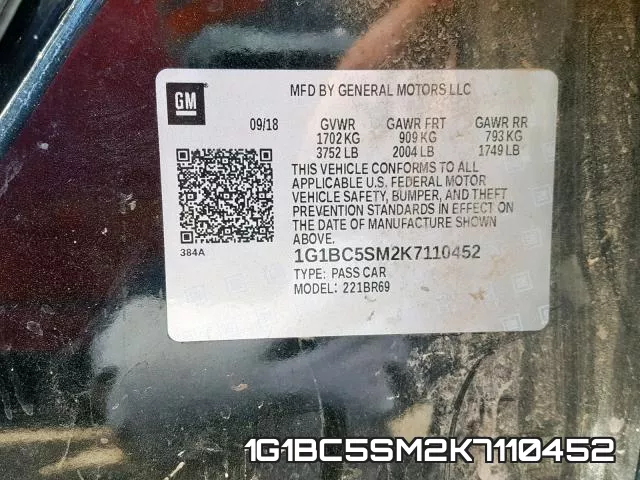 1G1BC5SM2K7110452 фото 2