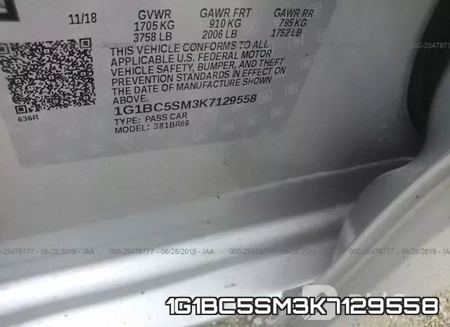 1G1BC5SM3K7129558 фото 10