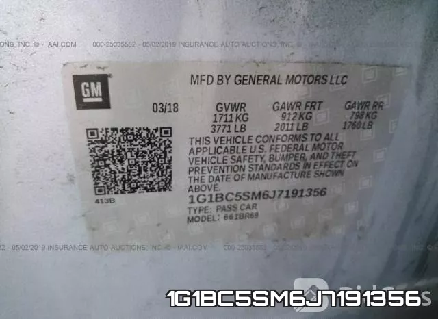 1G1BC5SM6J7191356 фото 10