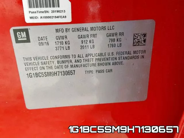 1G1BC5SM9H7130657 фото 2