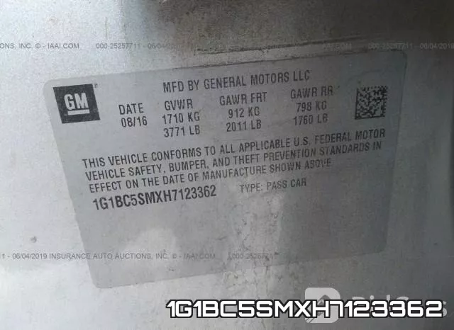 1G1BC5SMXH7123362 фото 10