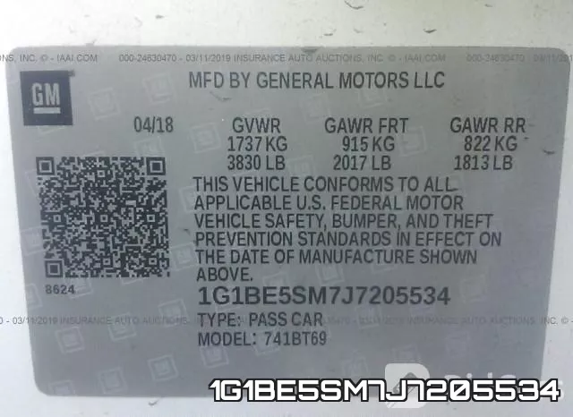 1G1BE5SM7J7205534 фото 10