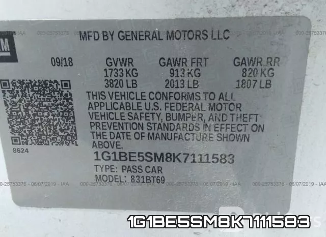1G1BE5SM8K7111583 фото 10