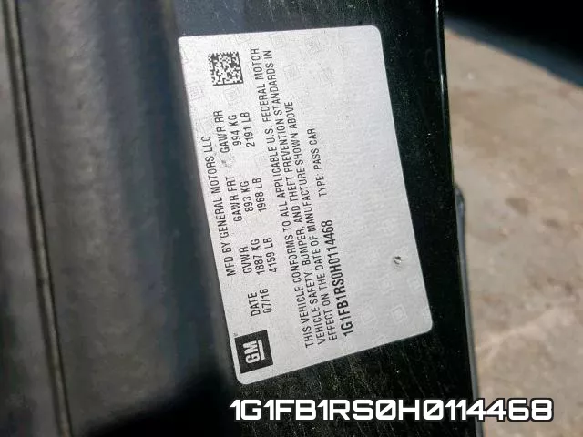 1G1FB1RS0H0114468 фото 2