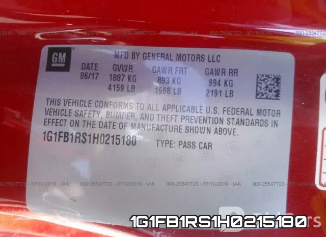 1G1FB1RS1H0215180 фото 10