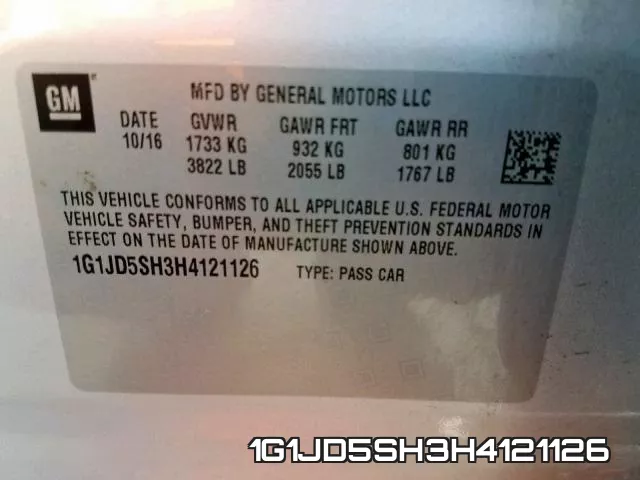 1G1JD5SH3H4121126 фото 2