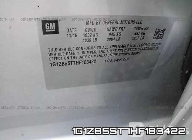 1G1ZB5ST7HF183422 фото 10