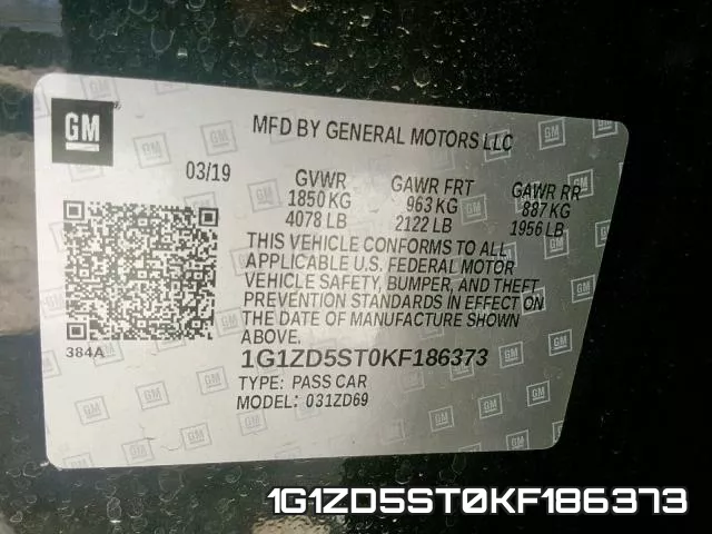 1G1ZD5ST0KF186373 фото 2