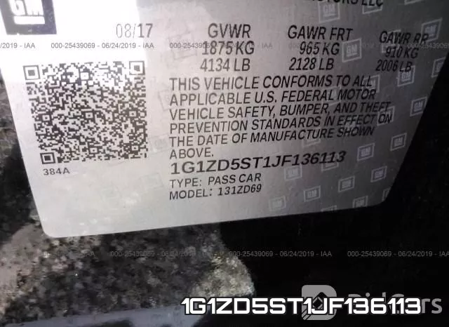 1G1ZD5ST1JF136113 фото 10