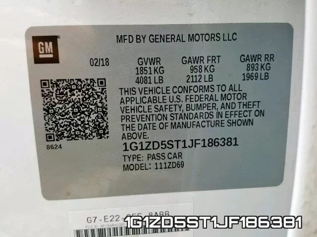 1G1ZD5ST1JF186381 фото 2