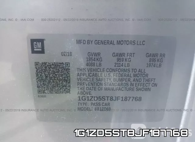 1G1ZD5ST8JF187768 фото 10