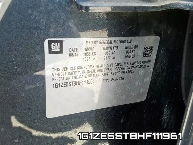 1G1ZE5ST8HF111961 фото 2
