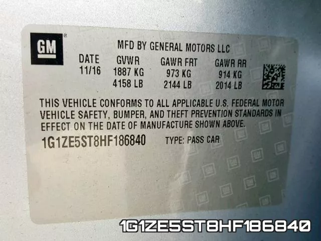 1G1ZE5ST8HF186840 фото 2